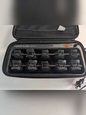 Topstyler by Instyler Hot Curlers Rollers for Hair Ceramic Heat Clips Case EUC
